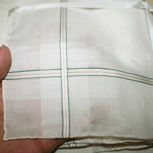 WONDERFUL series 9 Ultra-Fine White Cotton MEN&#39;S HANDKERCHIEFS /Made in Italy /Square cotton hankies / Gift for him / Father&#39;s day gift