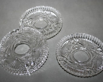 Protezione antica per candele - 7 pezzi - vintage anni '50 - lampadario piatto in vetro, accessorio per lampadario