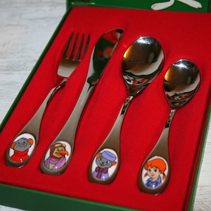 Children&#39;s cutlery 4 pieces BSF - vintage - timeless gift - Christmas gift - gift for children -Cutlery Set- gift for her- made in germany