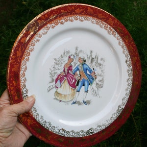 Vintage PMR Bavaria Jaeger & Co Porcelain Plate, Germany, 1930s Very nice collectible- gift for her- timeless gift