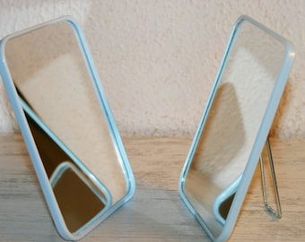 Barber Mirror, Bathroom Mirror, Travel Mirror, Plastic frame - Retro Cool for Your Bathroom or Vacation - Movie Props