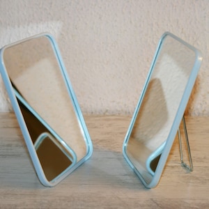 Barber Mirror, Bathroom Mirror, Travel Mirror, Plastic frame - Retro Cool for Your Bathroom or Vacation - Movie Props