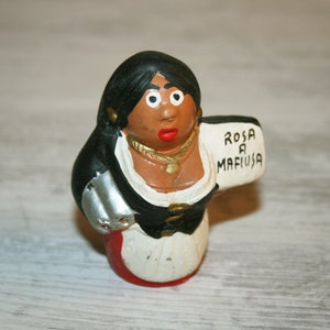 Recuerdo de la figura de arcilla de Sicilia - Figuras hechas a mano - Personajes italianos -Regalo para ella -Regalo atemporal - Regalo de Navidad -Vintage 80s