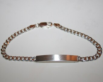 Pulsera vintage de plata 925 con etiqueta, fabricada en Italia en la década de 1970, cadena Gourmette, joyería para mujer, regalo para ella, regalo para niños, regalo de Navidad