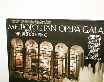 Metropolitan Opera Gala in onore di Sir Randolf Bing Lp, Gorgeous! Vintage Vinyl Record Album. Great Opera Gift, gift for her, chistmas gift