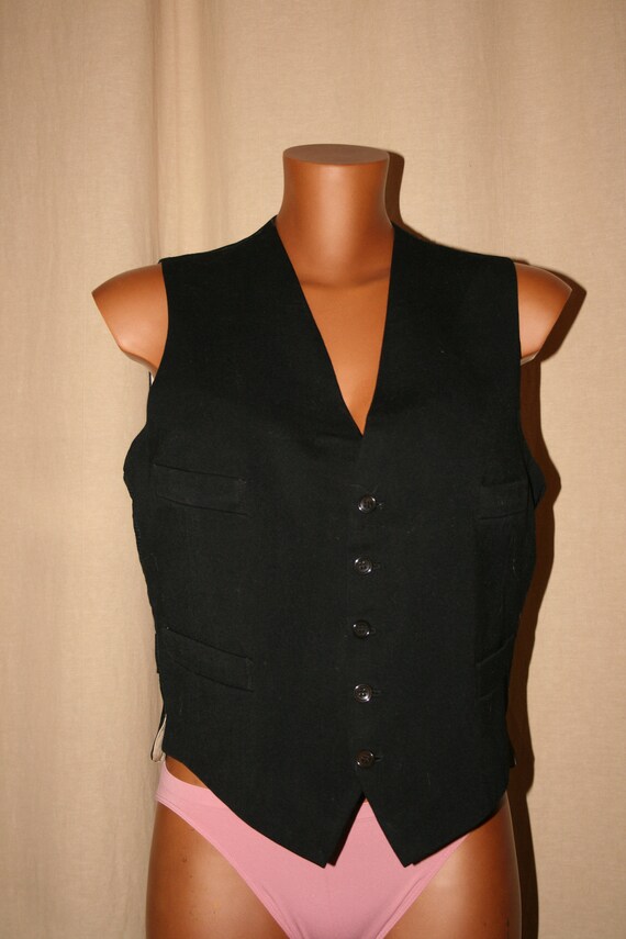 Vintage 80s, Unisex waistcoat - made in italy -St… - image 2