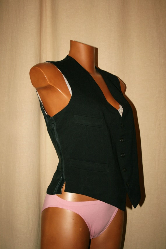 Vintage 80s, Unisex waistcoat - made in italy -St… - image 3