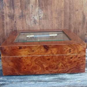 Cigar Humidor Box - Made in Italy - Smoker Accessories - Cigar Lovers Gift - Gift for him- Vintage 90s Cigar Box