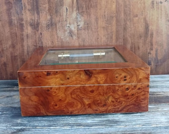 Cave à cigares - Fabriquée en Italie - Accessoires pour fumeurs - Cadeau pour les amateurs de cigares - Cadeau pour lui - Boîte à cigares vintage des années 90