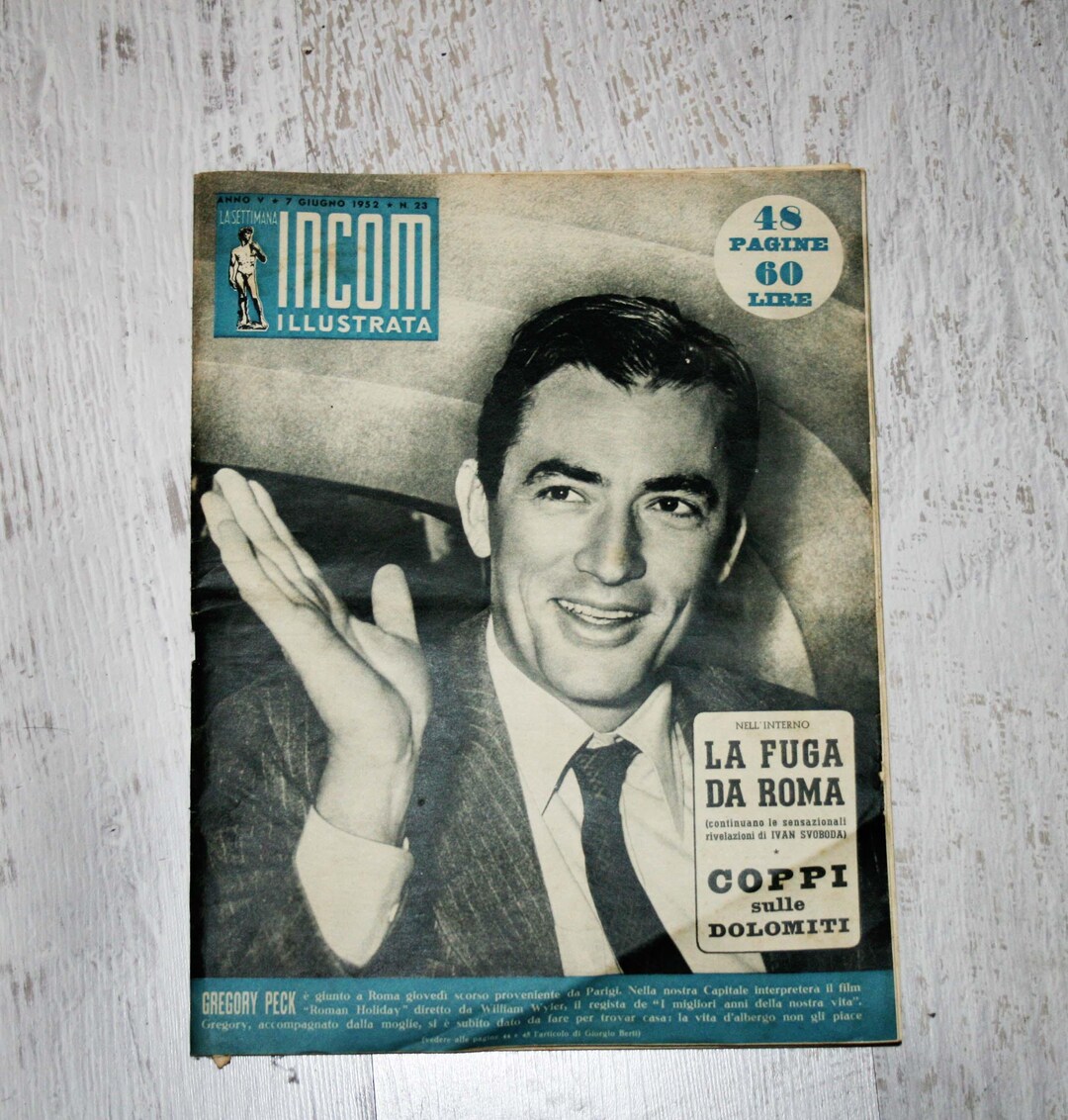 Incom78 Vintage Italian: INCOM Illustrated MAGAZINE N.23 1952 Peck, Coppi ...