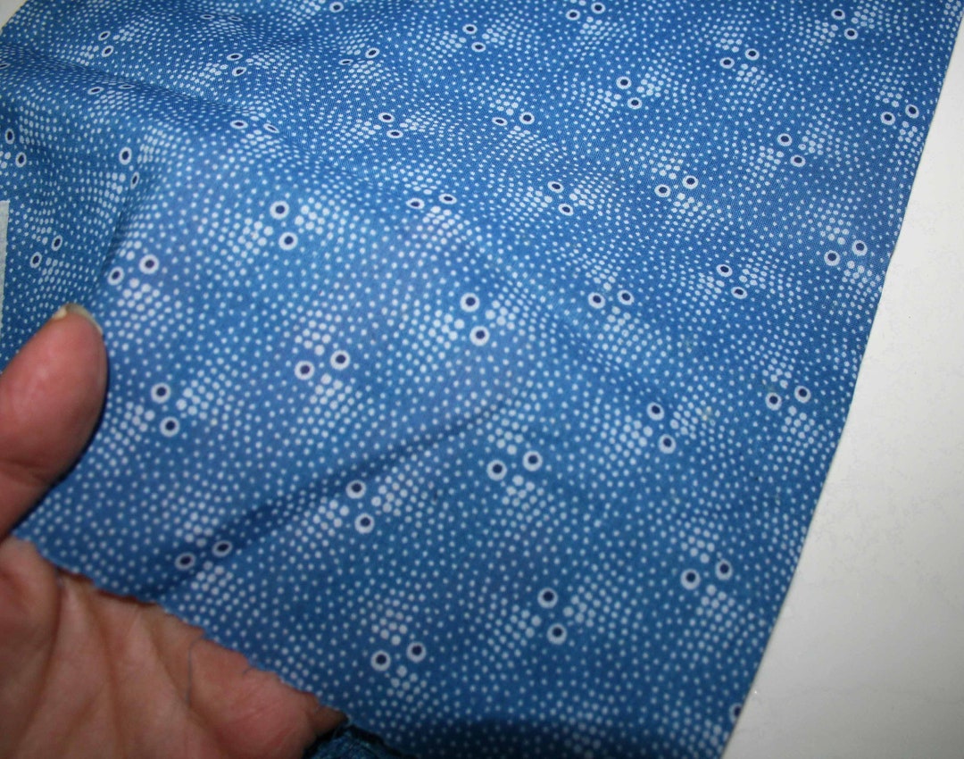 Cotton Fabric in Blue and White Pattern - Shirt Fabric -made in Italy ...