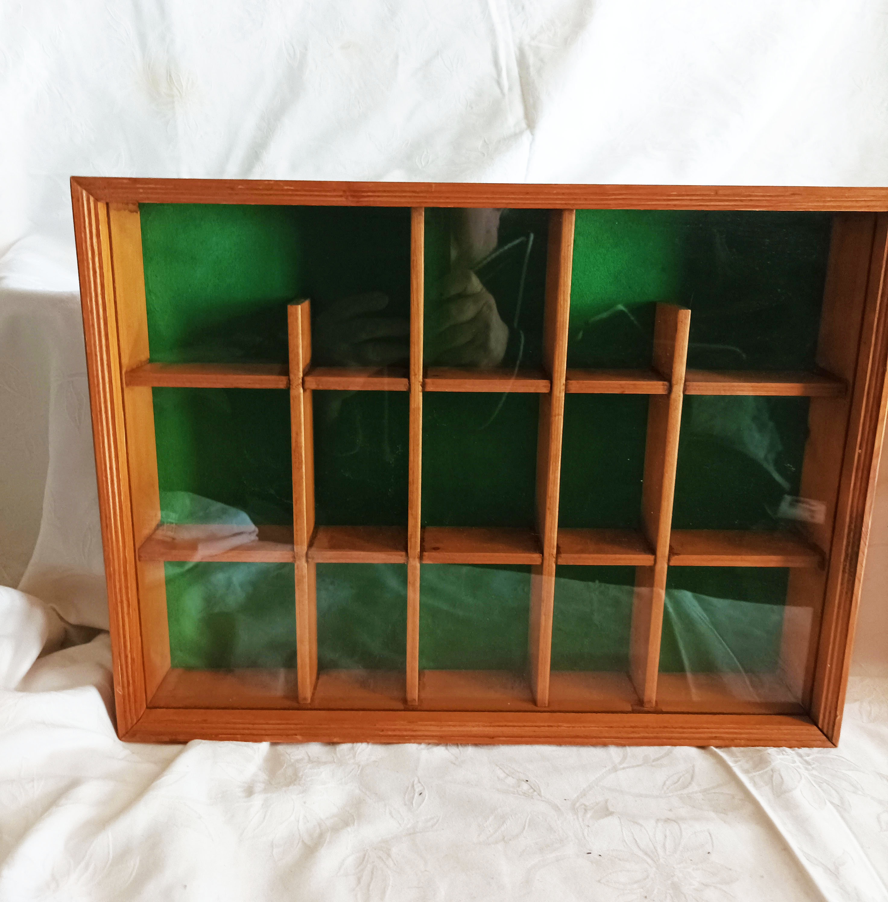Wooden Shadow Box, Knick Knack Storage, Mid Century Modern Wall Decor ...