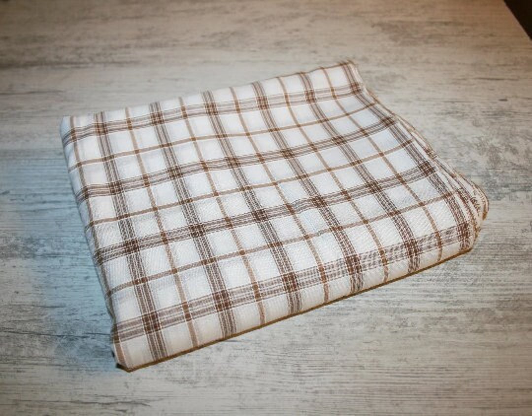 Checkered Italian Pattern ITALIAN Vintage, Cotton Fabric in Checkered Pattern - Shirt Fabric ...