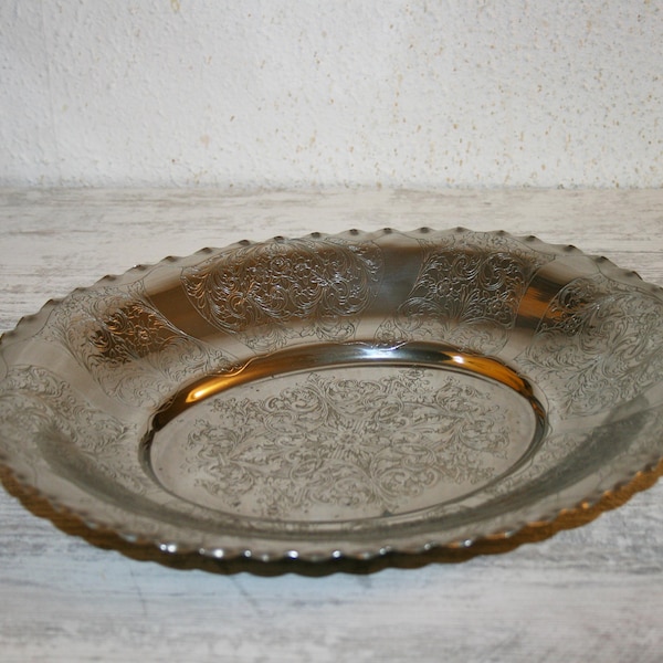 Vintage 70s, Oval tray, Steel, handmade in ITALY,  timeless gift, gift for her