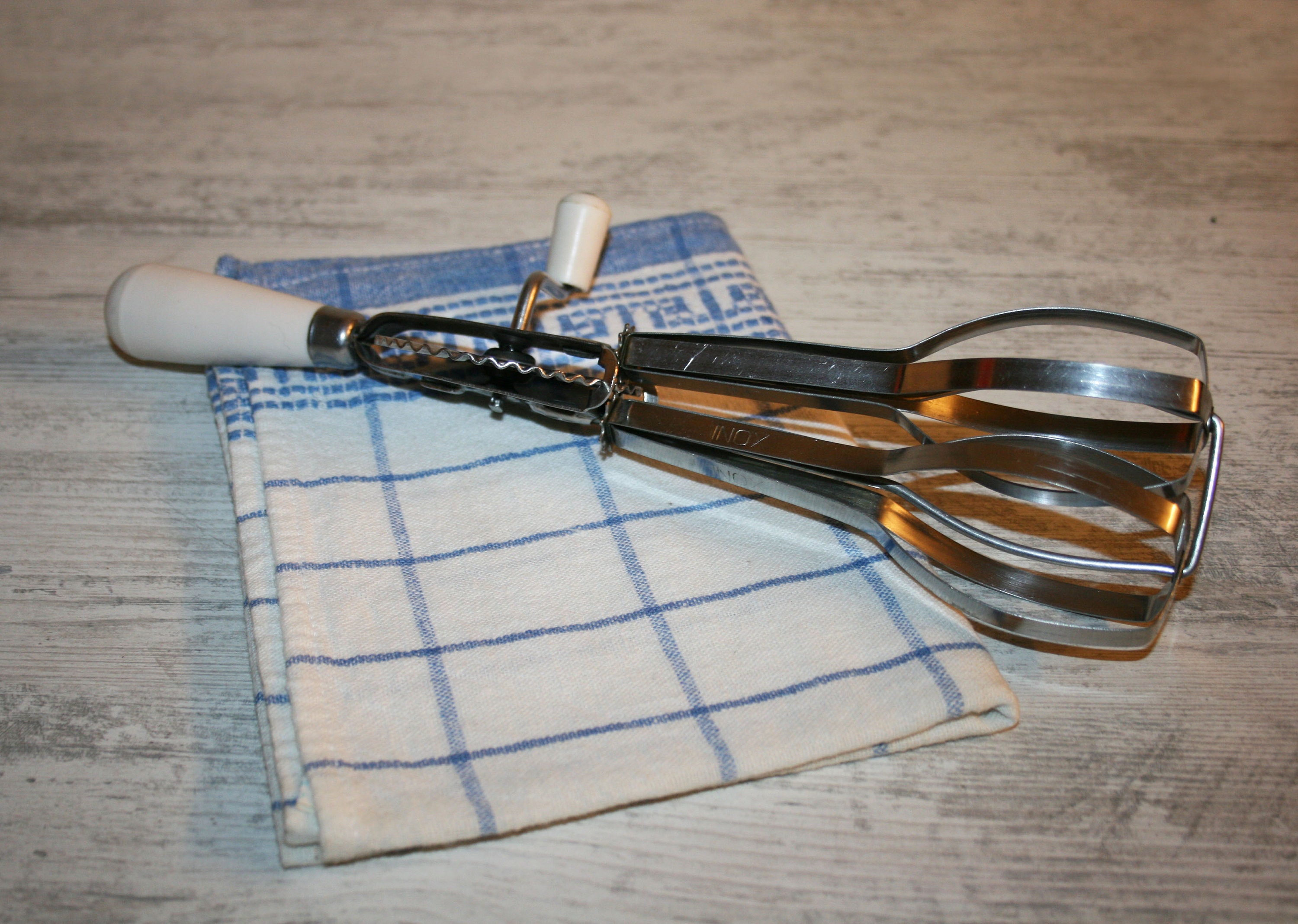 Hand Mixer Egg Beater Old Fashioned Mixer Stainless Steel Etsy