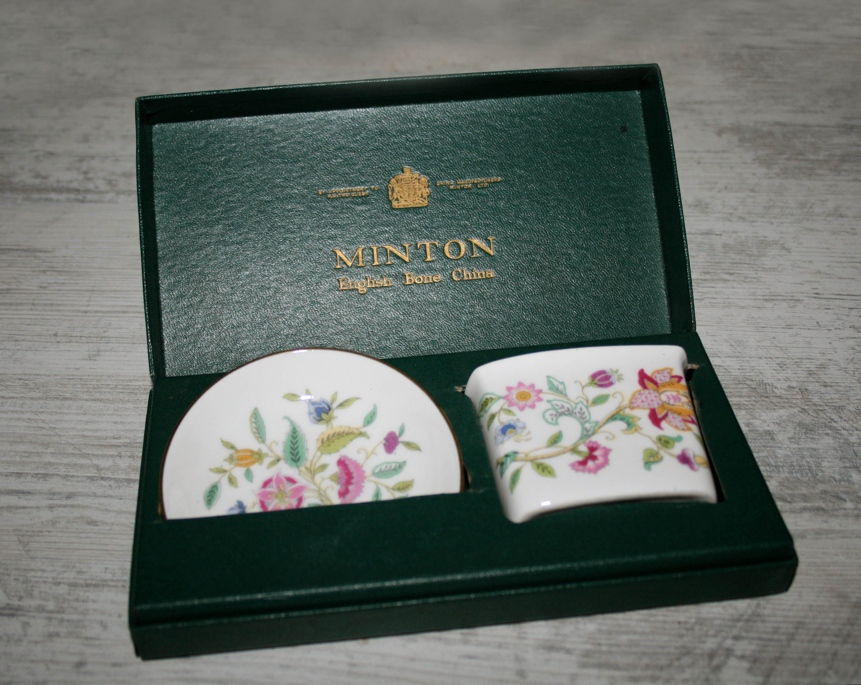 Minton Haddon Hall Boxed English Bone China ~ Dish and Toothpick
