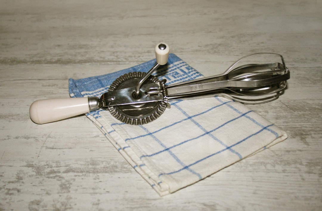Hand Mixer Egg Beater Old Fashioned Mixer Stainless Steel Etsy