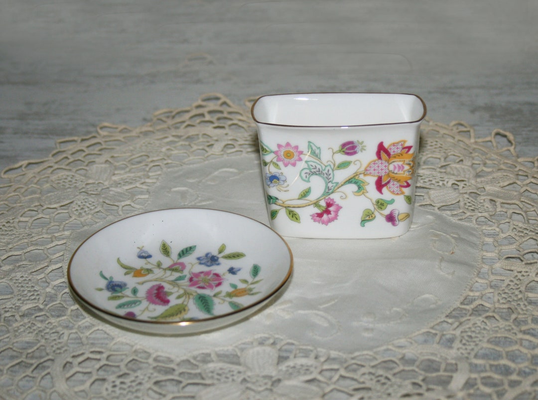 Minton Haddon Hall Boxed English Bone China ~ Dish and Toothpick