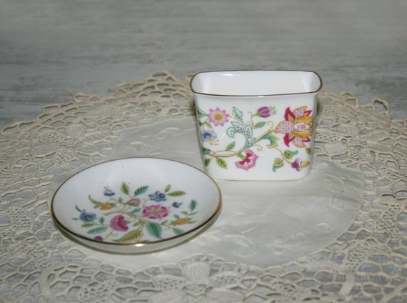 Minton Haddon Hall Boxed English Bone China ~ Dish and Toothpick