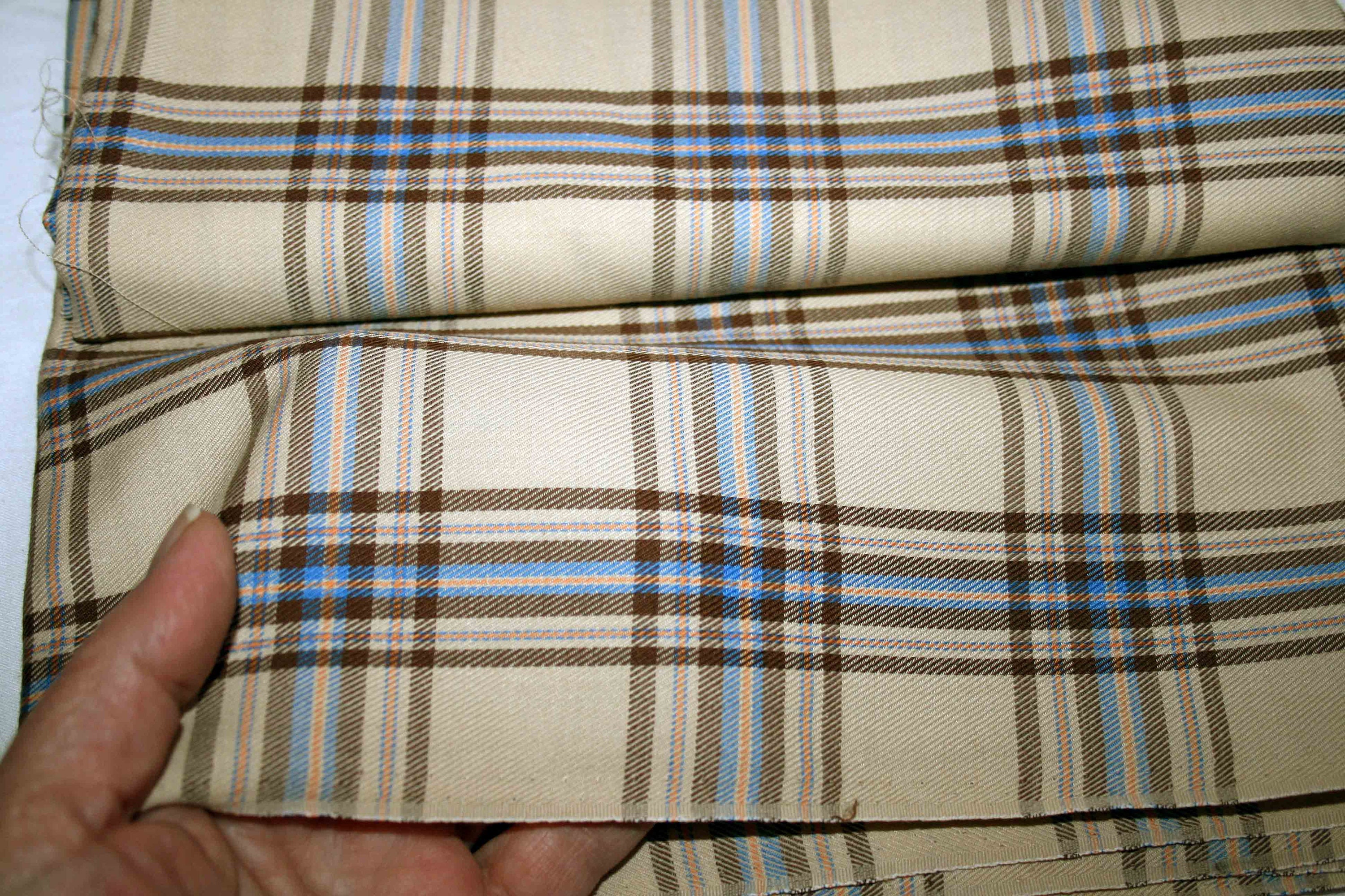 Checkered Italian Pattern Fabric in Checkered Pattern - Shirt Fabric - Made in Italy - ITALIAN ...