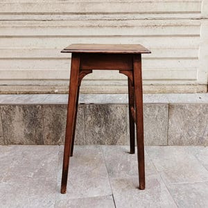 Wooden high stool tool - Vintage 60s -Made in Italy - gift for her - rustic home decor - farmhouse stool - stool for plants -christmas gift