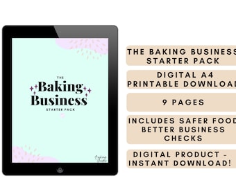 Baking business starter pack / planner - coloured option