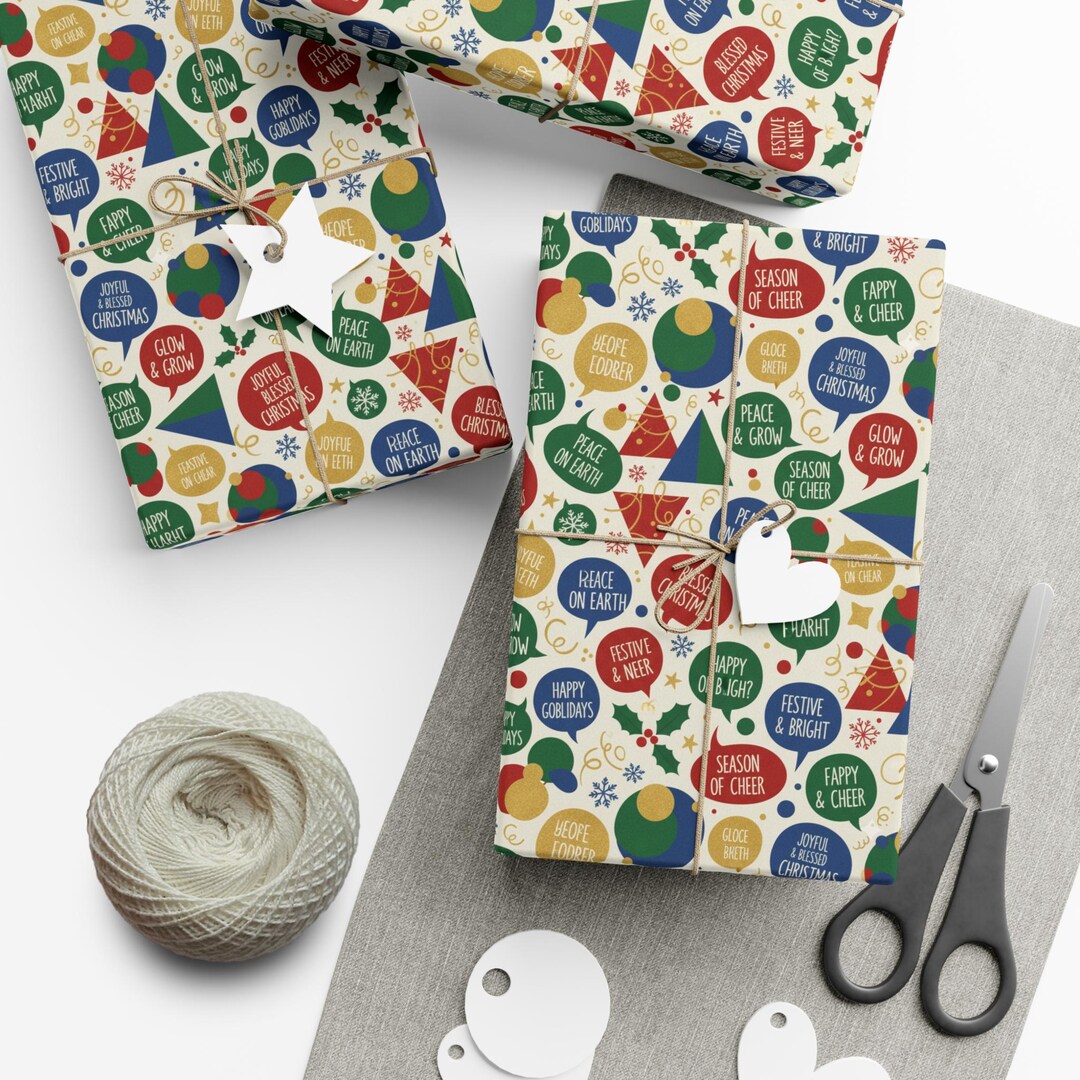 Festive Gift Wrap Papers, Holiday Gift Wrap, Christmas Wrapping Paper ...