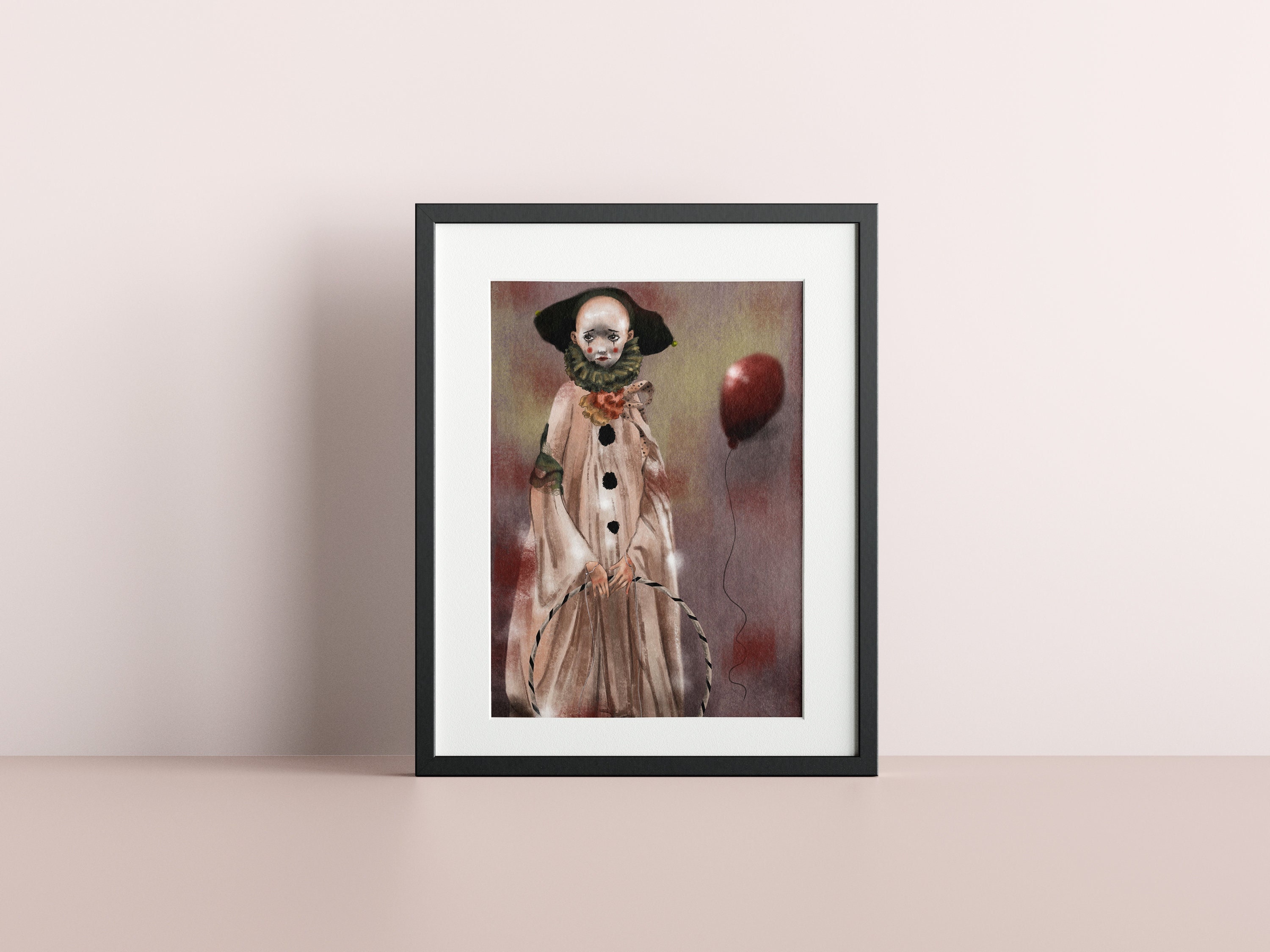 Sad Clown Balloon Wallpaper Sepia Old Style Printable - Etsy Sad Clown Balloon Wallpaper Sepia Old Style Printable - Etsy
