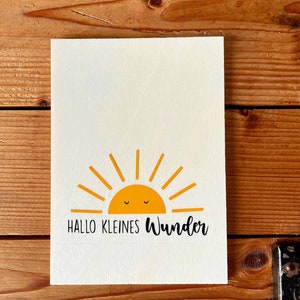 Holzkarte zur Geburt * Biene  / Babyname / Karte / Geschenk zur Geburt
