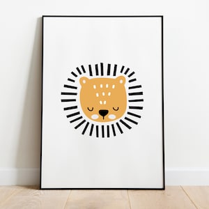 Poster Lion for children&#39;s room for printing / JPG