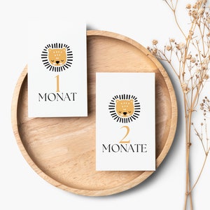Cartes jalons bébé première année à imprimer / cadeau pour naissance / cadeau femme enceinte / cartes mensuelles bébé