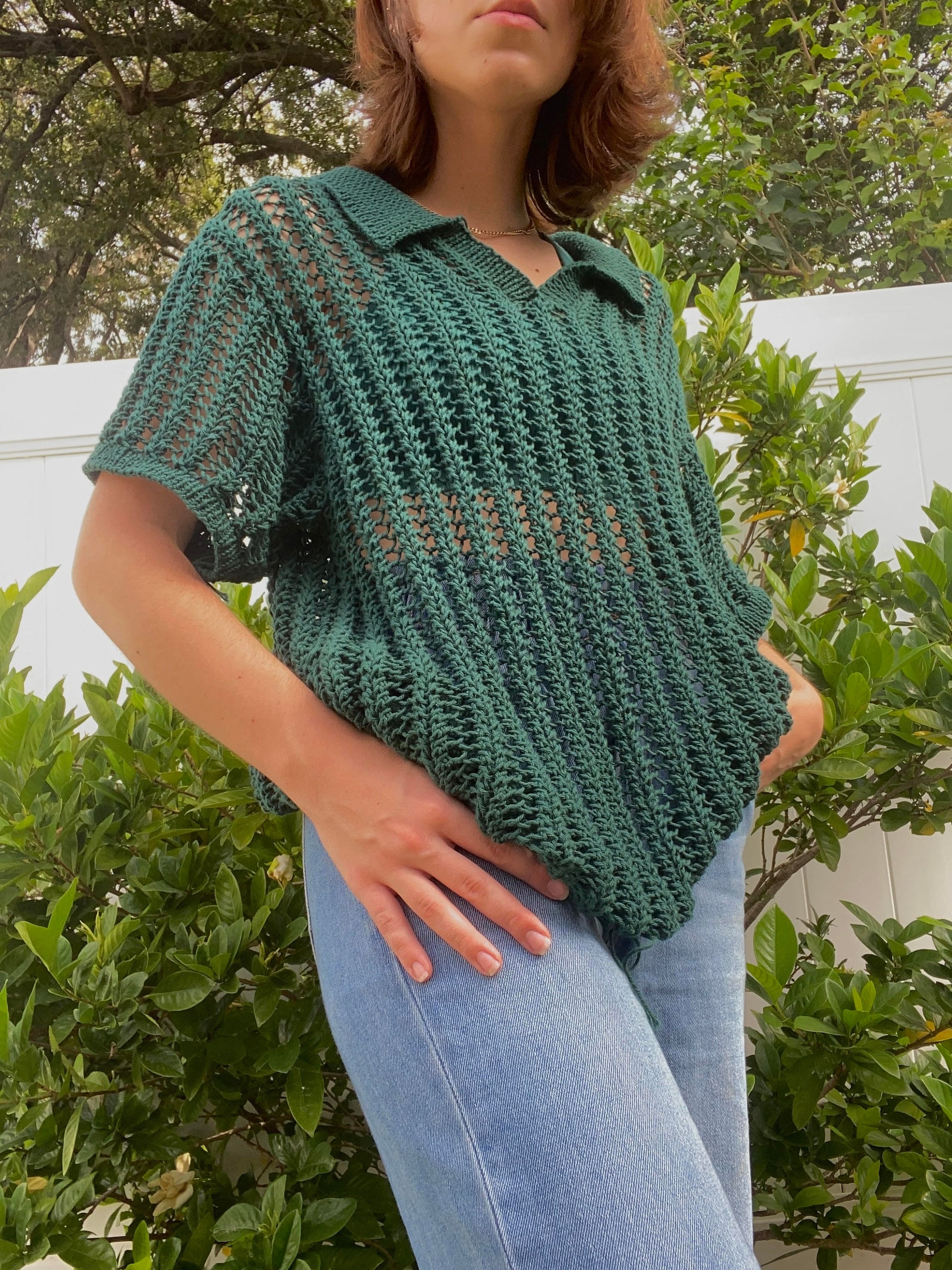 Knitting Pattern: the Hot Mesh Polo - Etsy