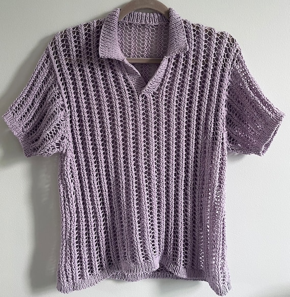 Knitting Pattern: the Hot Mesh Polo - Etsy