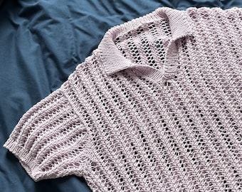 Knitting Pattern: The Hot Mesh Polo