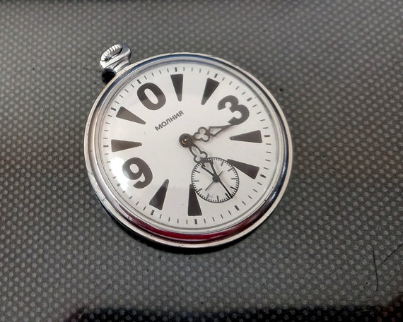 Vintage Pocket watch, Molnija, Zero, Molnia mecha… - image 4