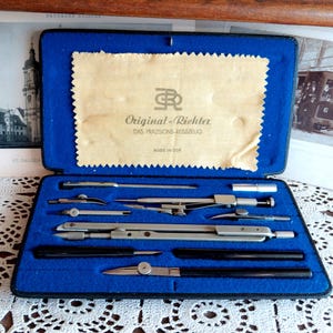 Vintage Drafting Tool, Richter, Vap, Compass, Full Set - Etsy Vintage Drafting Tool, Richter, Vap, Compass, Full Set - Etsy