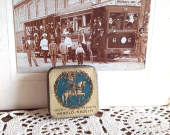 Vintage Blechdose, Herold, Grammophonnadeln, Deutschland, Vintage Geschenk