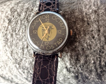 montre vintage, Golden Ostap, montre Raketa, montre-bracelet pour homme, montre soviétique, montre de l'URSS, cadeau vintage