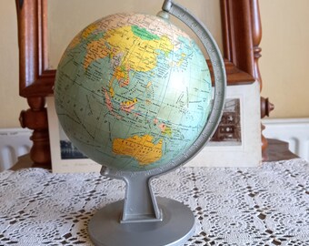 Vintage Earth globe, Terrestrial globe, home decoration, Bulgaria