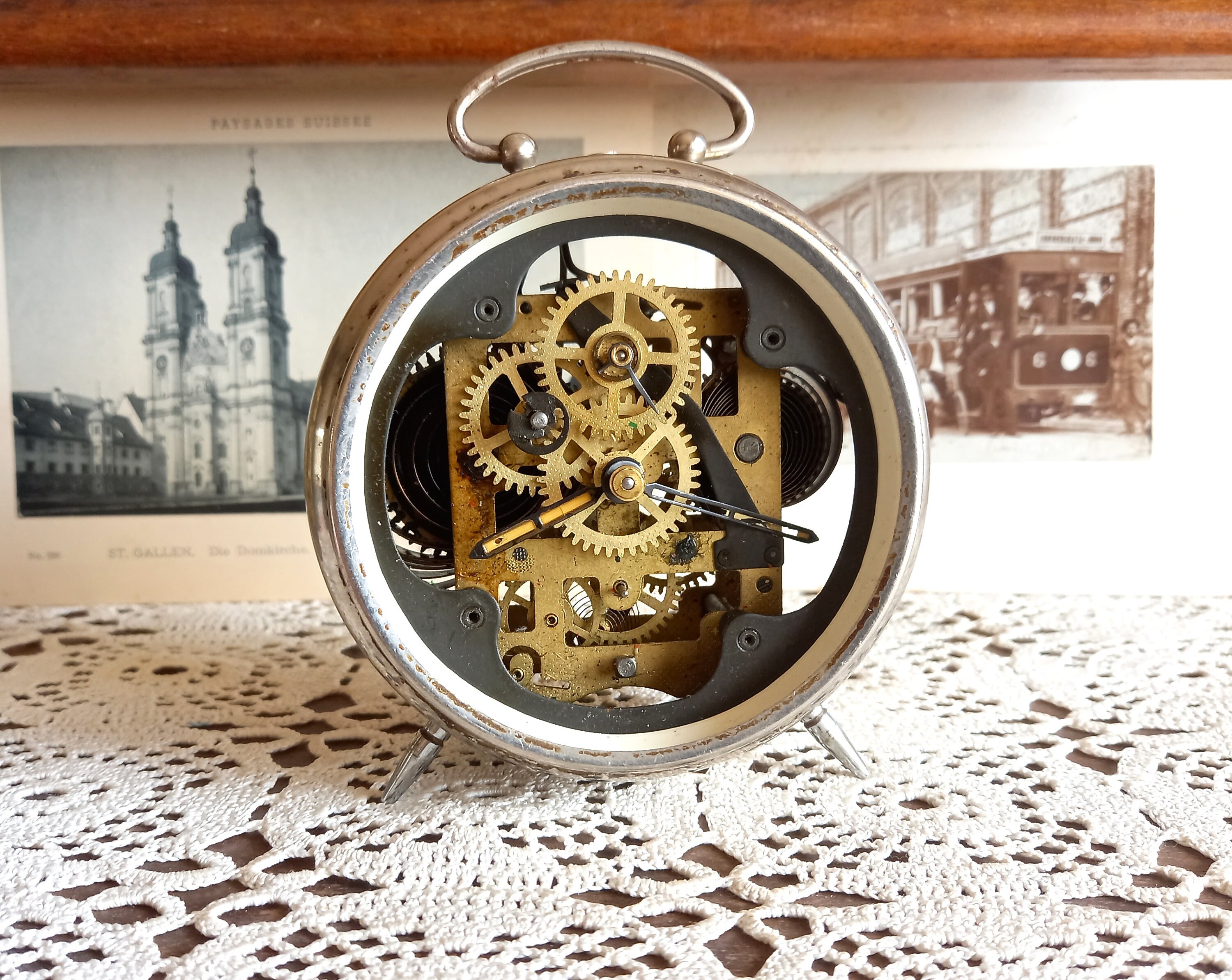 Steampunk Clock Home Decor Gear Art Clock Vintage Clock Etsy