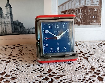 Vintage alarm clock, Peter, travel clock, wind up clock, mechanical clock, Germany