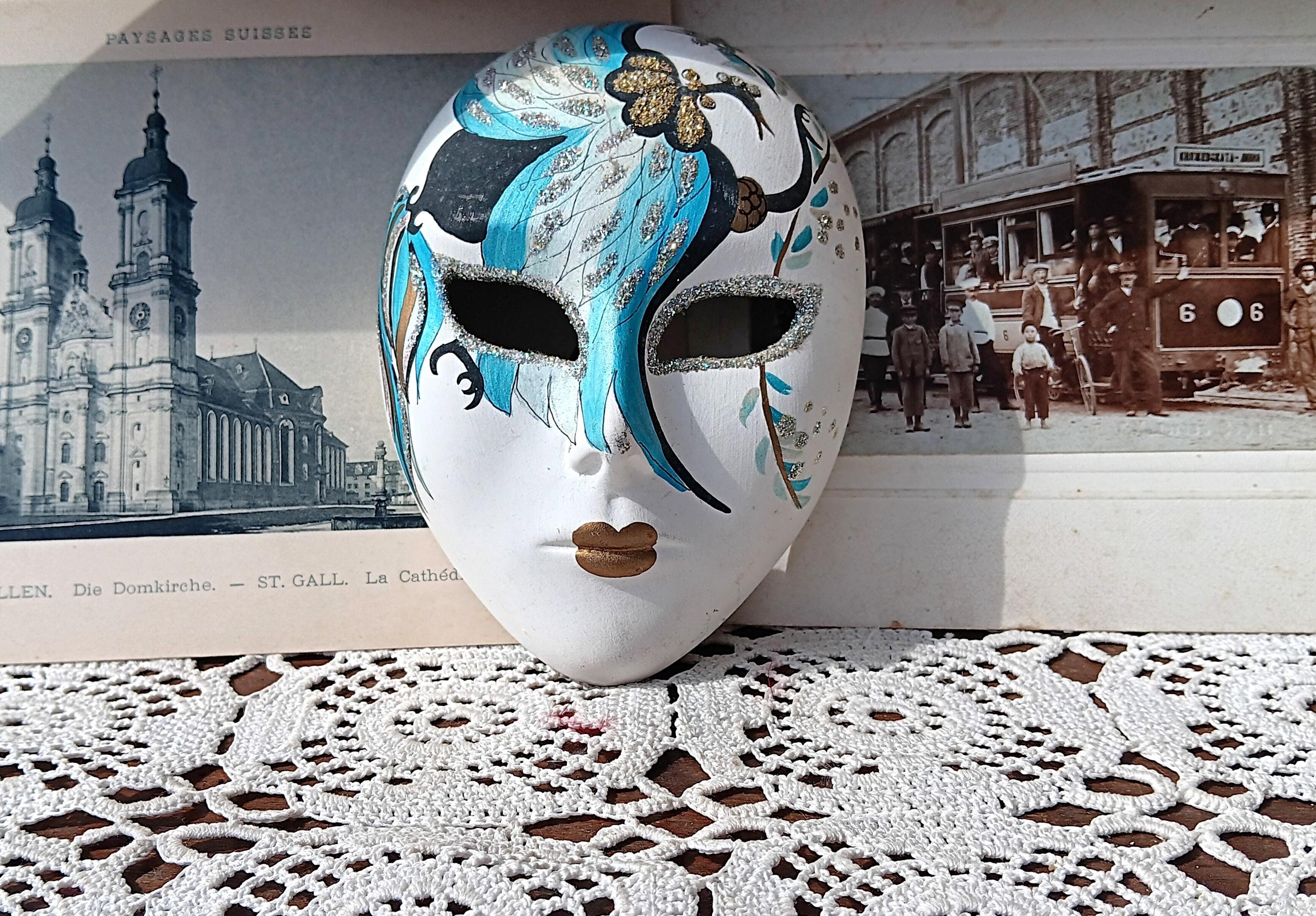 ヴィンテージ ベネチアンマスク、壁掛け装飾、イタリアアート - Etsy 日本