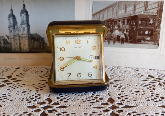Vintage Alarm Clock Seiko Travel Clock Wind up Clock - Etsy