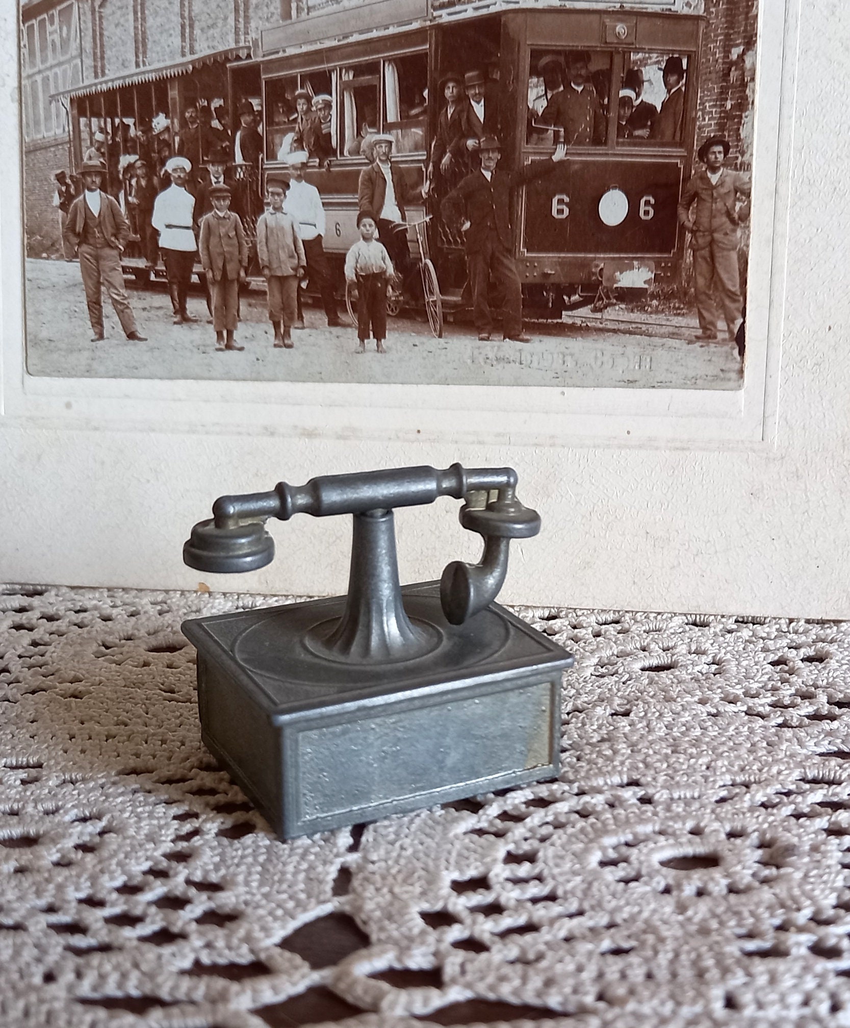 Lot De 4 Miniatures Étain Vintage – Maison De Poupée – Électroménager Couture