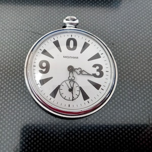 Montre de poche vintage Molnija Zero, URSS, remontage mécanique