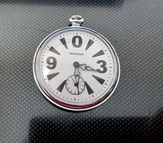 Vintage Pocket watch, Molnija, Zero, Molnia mecha… - image 1