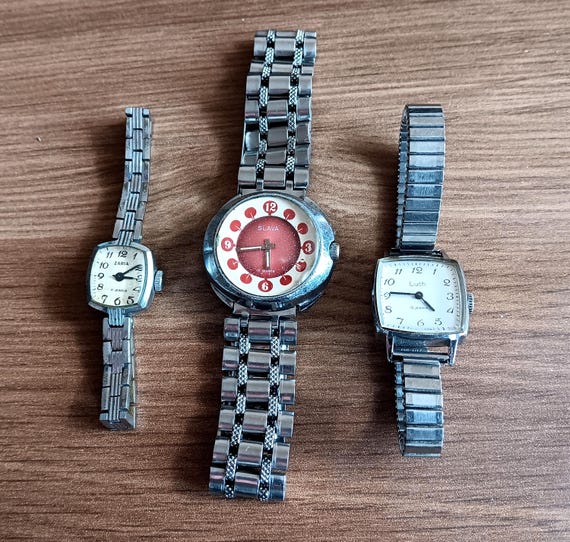 Lot Uhren, Vintage Uhren, Sowjetunion, UdSSR, Slava, Zaria, Luch