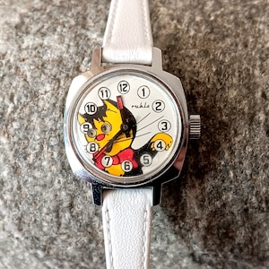 Ruhla Uhren Ddr Kinderuhr Wackelaugen Vintage Wristwatch, Ruhla