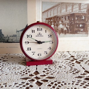 Vintage alarm clock, Meister anker alarm clock, wind up clock, mechanical clock, Germany