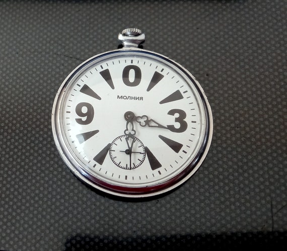 Vintage Pocket watch, Molnija, Zero, Molnia mecha… - image 2